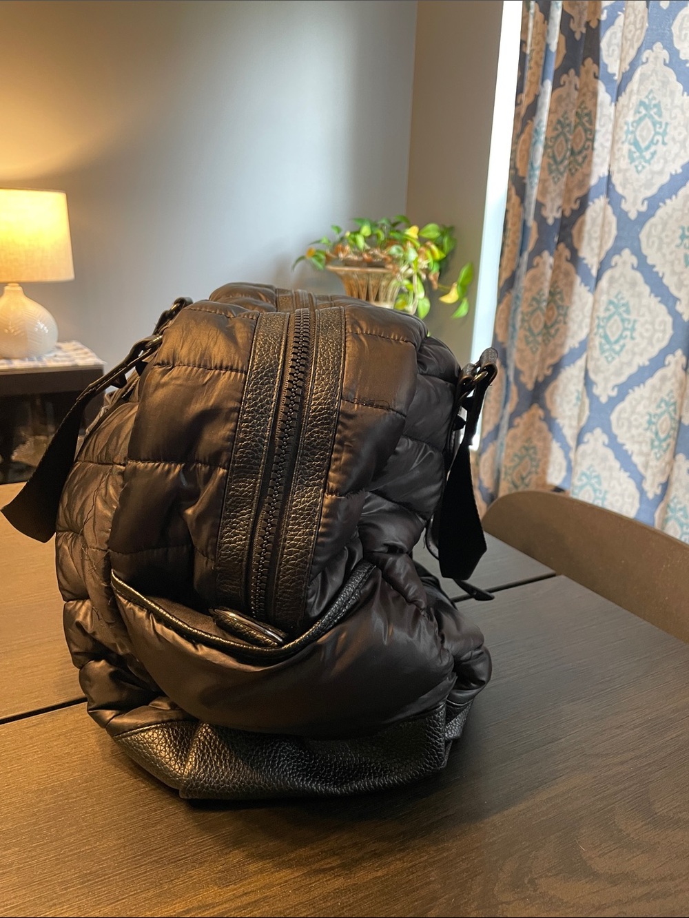 Cynthia Rowley Black Quilted Travel Tote Bag - Picture 2 of 10